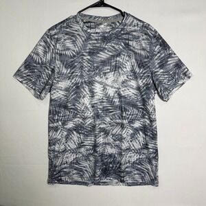 Reel‎ Legends Men's Performance T-Shirt Medium Gray Palm Leaf Print UPF